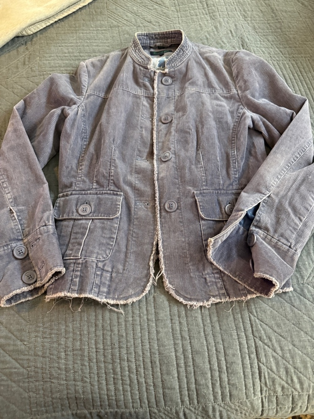 Boden Gray Corduroy Blazer Jacket